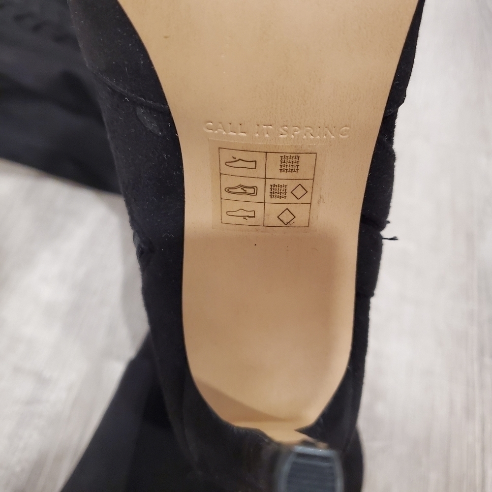NEW Call it Spring Black Over The Knee Boots - Picture 6 of 7